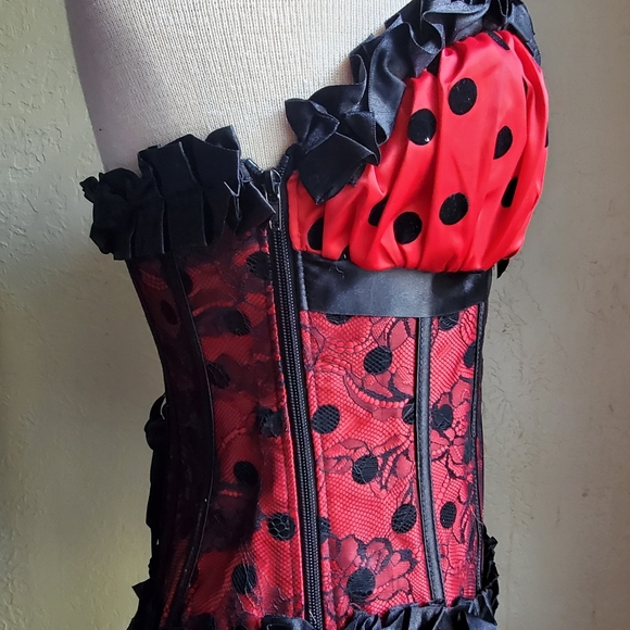 Red Hot Polka-dot Corset - Picture 2 of 3